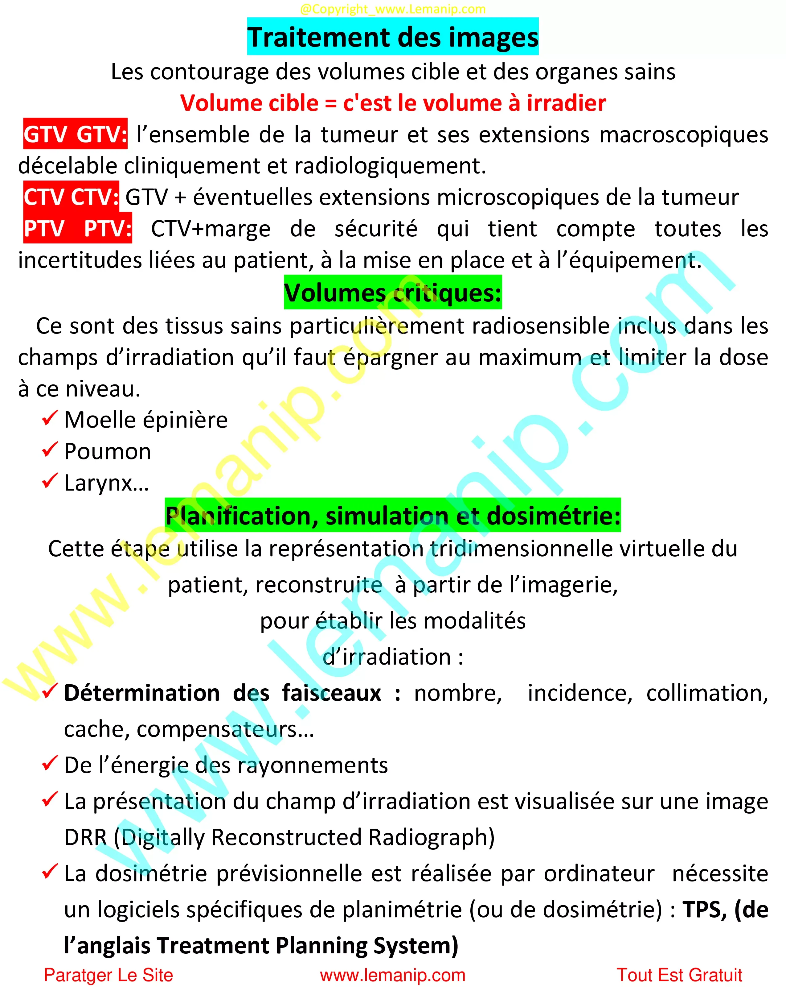 Traitement des images