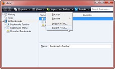 Meng-export koleksi bookmark Mozilla Firefox