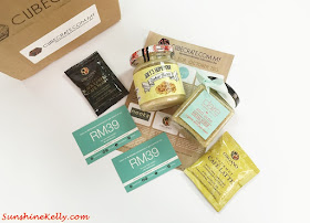 CubeCrate, Monthly Mysterious Box, Organo Gourmet Coffee, Nooks, KFIT, Joey's Homemade Cashew Butter, Beyond Beauty, Claire, Surprise, Mysterious Box, Mysterious Boxes