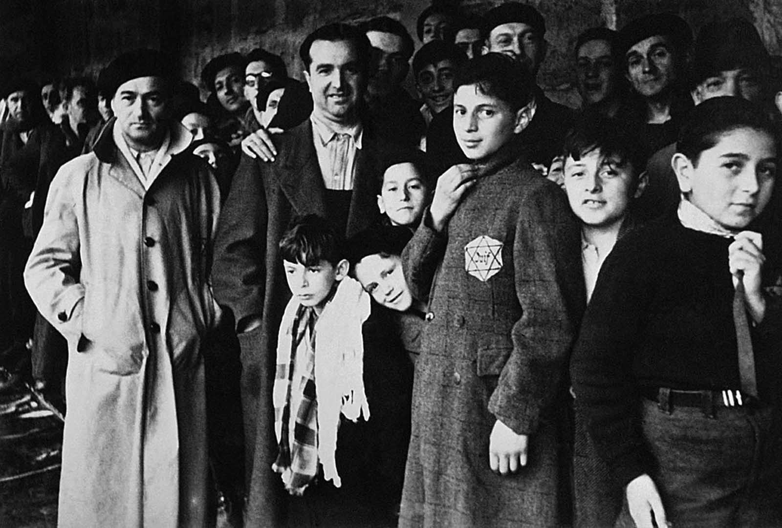 Jewish deportees in the Drancy transit camp near Paris, France, in 1942, on their last stop before the German concentration camps. Some 13,152 Jews (including 4,115 children) were rounded up by French police forces, taken from their homes to the 