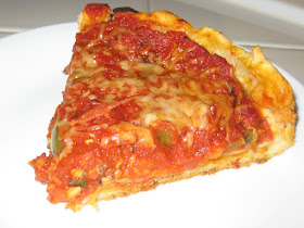 Slice of Chicago Deep Dish Pizza