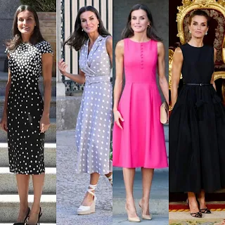 Queen Letizia of Spain fashion during NATO Summit in Spain