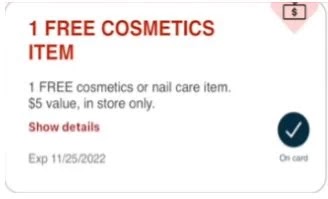$5.00 off any Cosmetics CVS APP MFR Digital Coupon (go to CVS App)