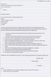 Contoh Surat Lamaran Kerja CPNS  ajitusupratikno