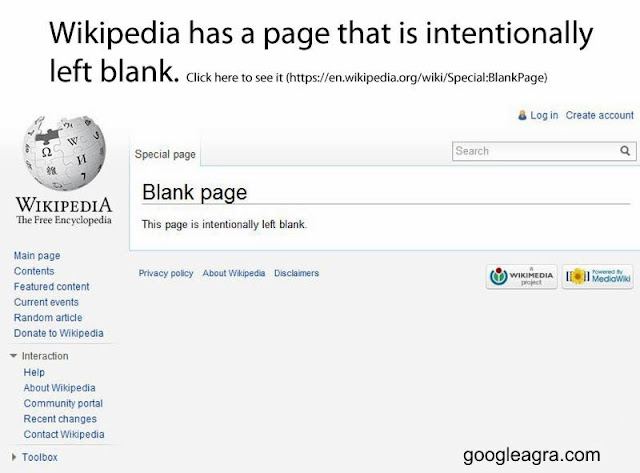 Wikipedia’s Intentionally Blank Page Easter Egg by googleagra