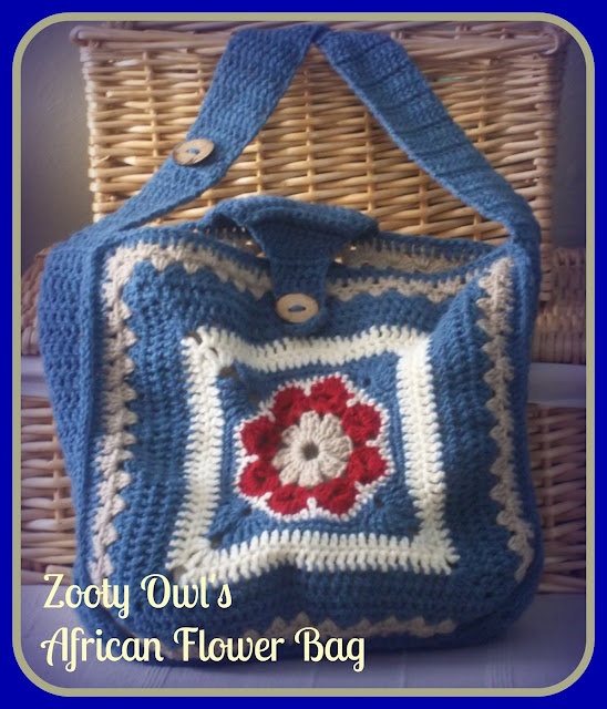 african flower crochet bag