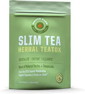 Rapid Fire Slim Tea 14-Day Herbal Teatox Blend of 14 Natural Herbs and Botanicals with Matcha Green Tea to Help Support Weight Loss, Digestion, Metabolism, Detox and Cleanse, 14 Count, 14 Servings
