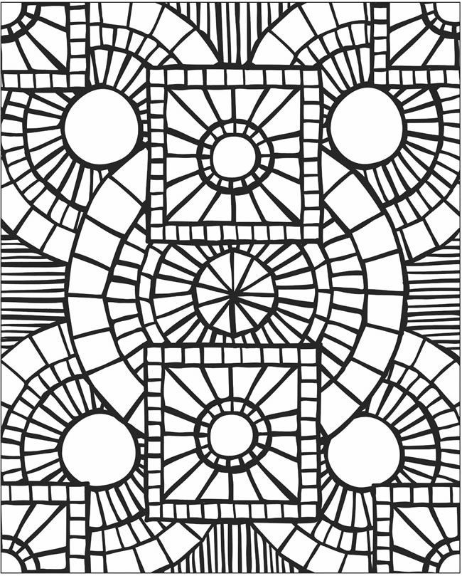 Mosaic Patterns Coloring Pages Az