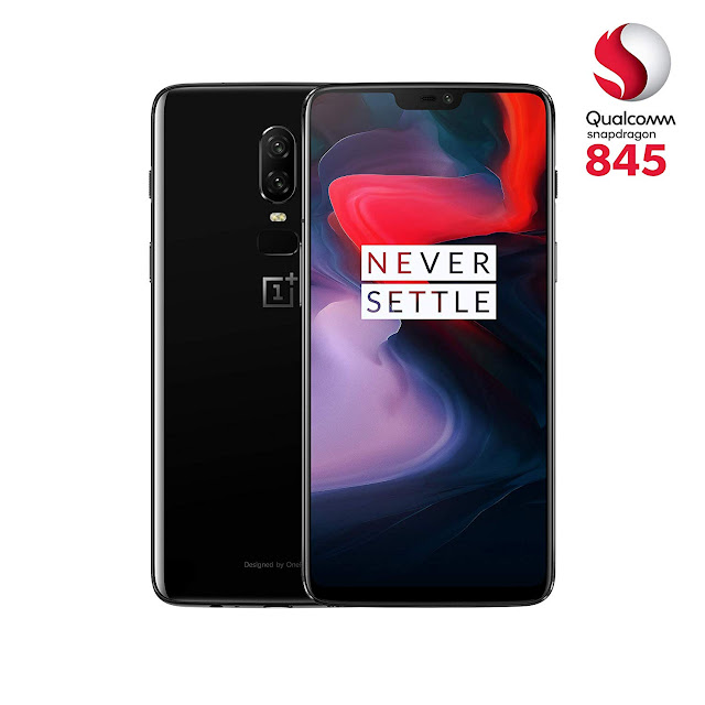 OnePlus 6 - Smartphone de 6.28" (Pantalla AMOLED 19:9 FullHD, cámara dual 16+20MP, 6GB de RAM, hasta 64GB de memoria, Qualcomm Snapgradon 845) negro (mirror black)