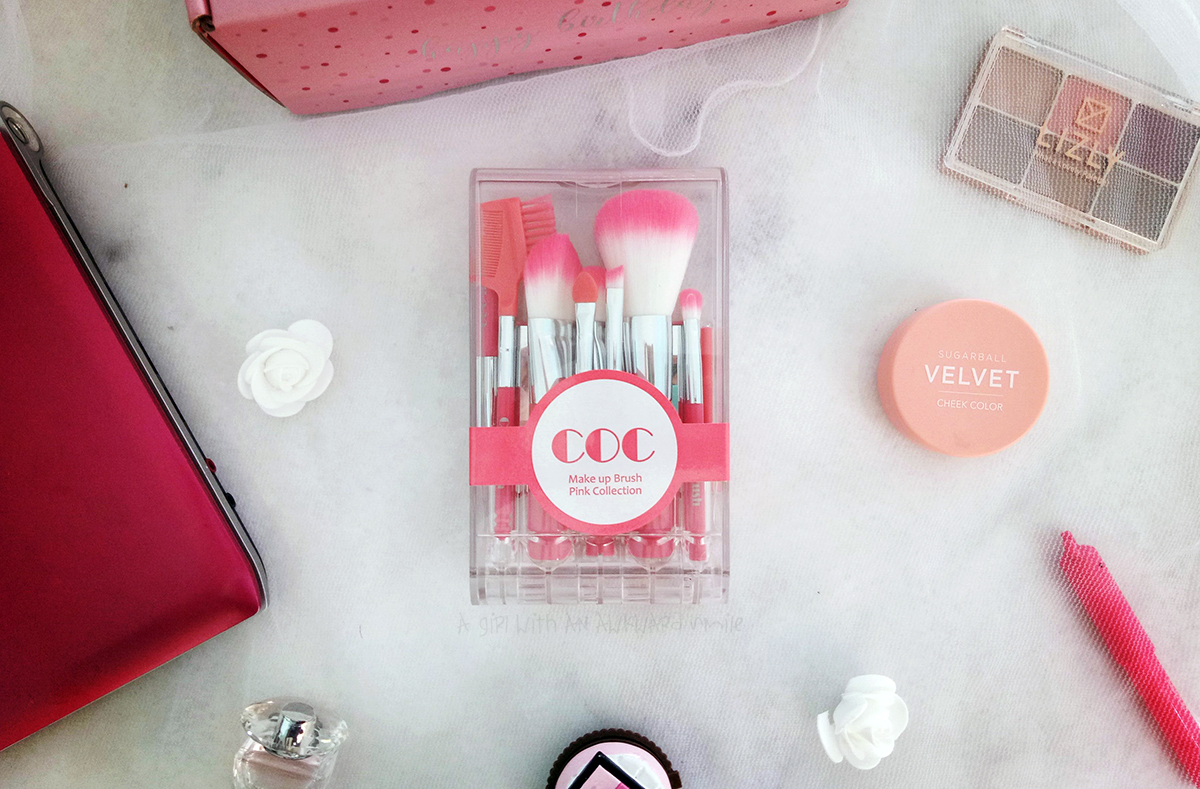 [รีวิว] COC Takeout Brush Kit Make Up Brush Pink Collection 