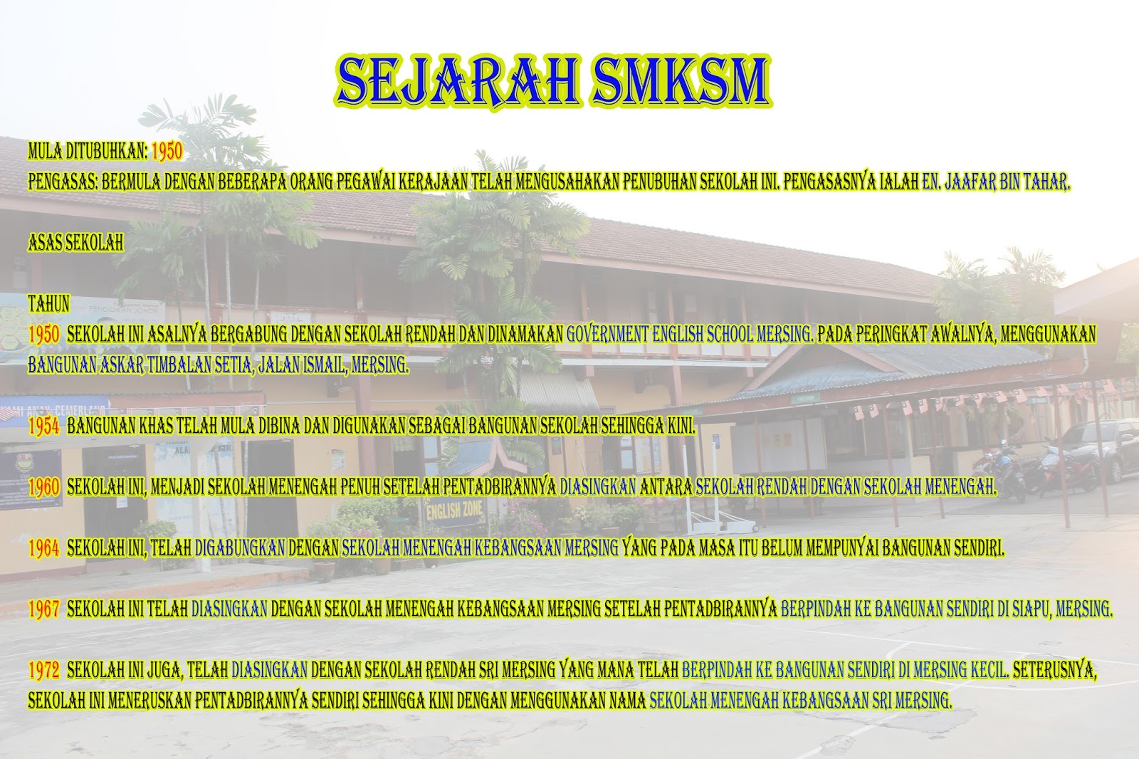 SMK SRI MERSING: SEJARAH SEKOLAH