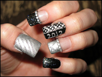 Black nail art design beauty