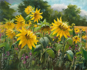 sunflowers pleinairpainting