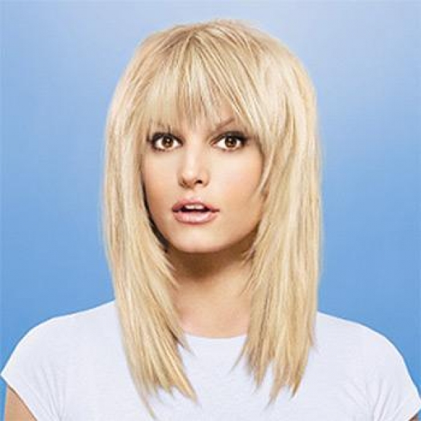 Mid Length Hair With A Fringe