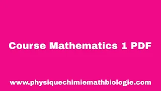 Course Mathematics 1 PDF