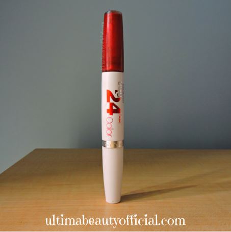 Closed tube of Maybelline Superstay 24 Lipstick in All Day Cherry 015