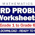 WORD PROBLEMS Worksheets for Grade 1 - 6 (Free Download)