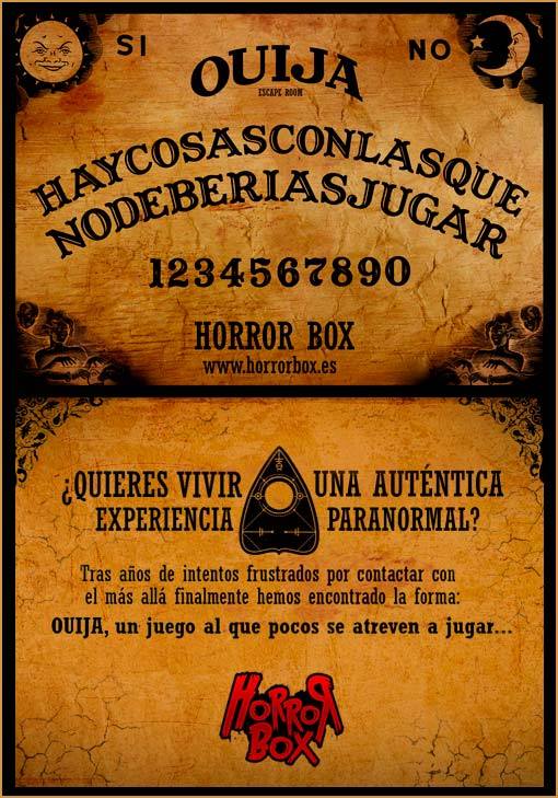 Vols viure una experiència paranormal?: 'Ouija' Escape Room Horror Box