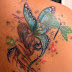 color fairy with butterflies tattoos