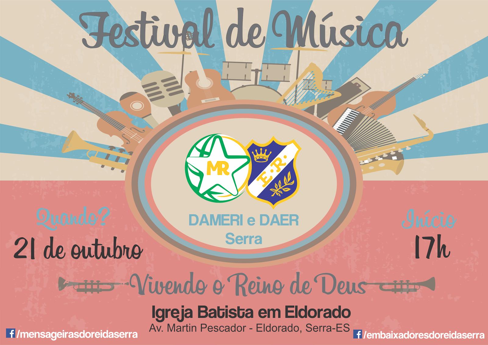 Está chegando a edi§£o 2017 de nosso "Festival de Mºsica"