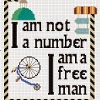  the prisoner quote portmeirion cross stitch chart