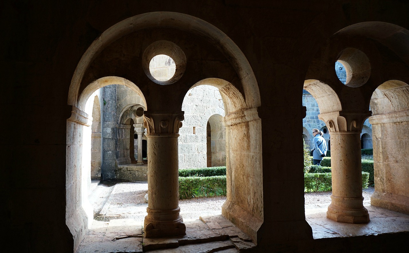 Inner garden of the Thoronet Monastery