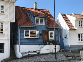 The little blue house in old Stavanger