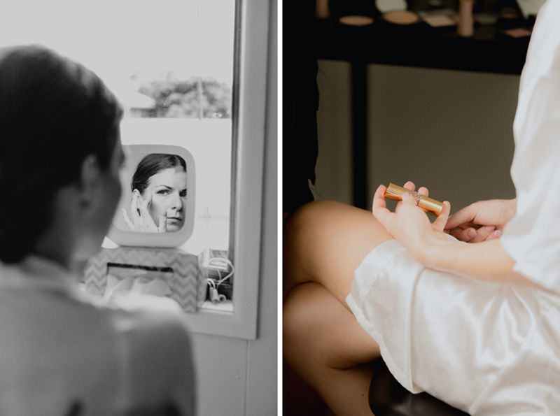 bride with makeup