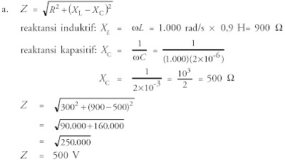 impedansi rangkaian induktif kapasitif