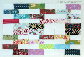 Scrappy Rectangle Block [Technique] by www.madebyChrissieD.com