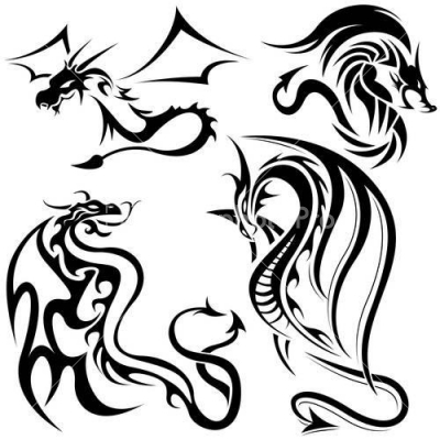 top ten script tatto Gambar  Tattoo Naga Tribal 