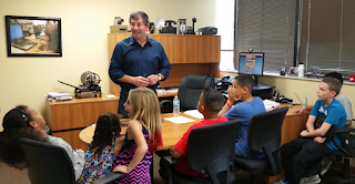 John Edelson, Mayor of VocabularySpellingCity with visitors