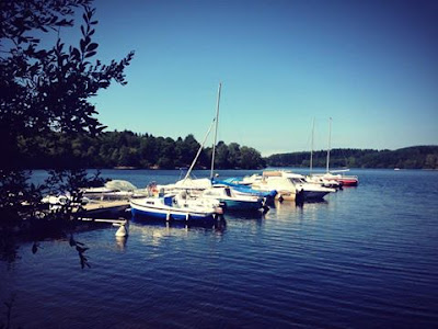 Nergout beach on the Lac de Vassiviere, Limousin, France