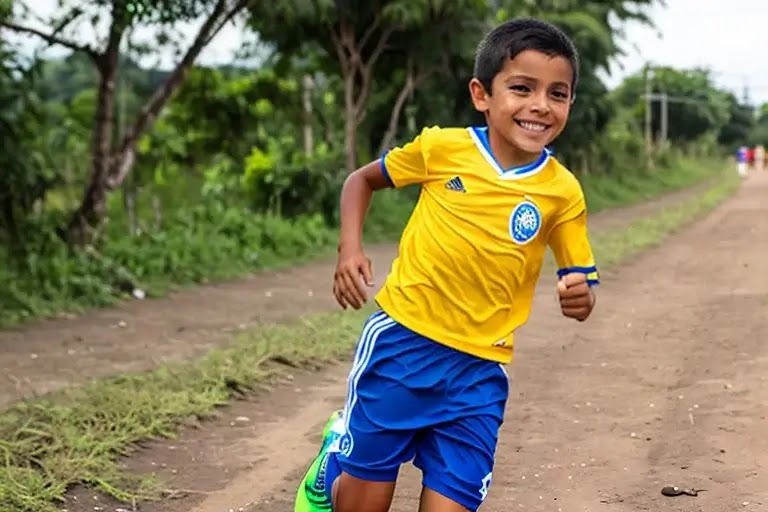 cipote salvadoreño corriendo