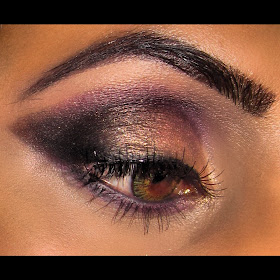 purple gold smokey, mac, makeup, blog, mac melon pigment, smoulder, blog, look carbon 5