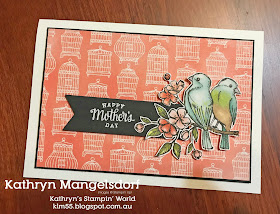 Stampin' Up! Bird Ballad Designer Series Paper, Mother's Day Card designed by Kathryn Mangelsdorf