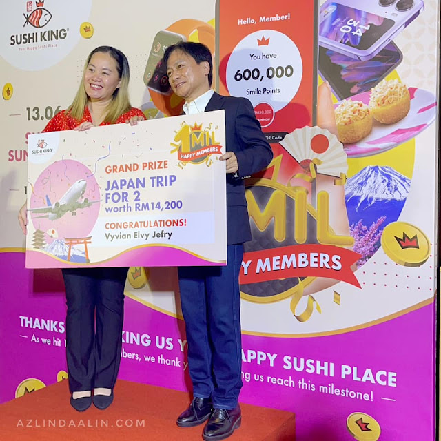 TAHNIAH PEMENANG SUSHI KING KE JEPUN MELALUI KEMPEN SUSHI KING 1 MILLION HAPPY MEMBERS