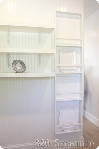 platter rack in pantry