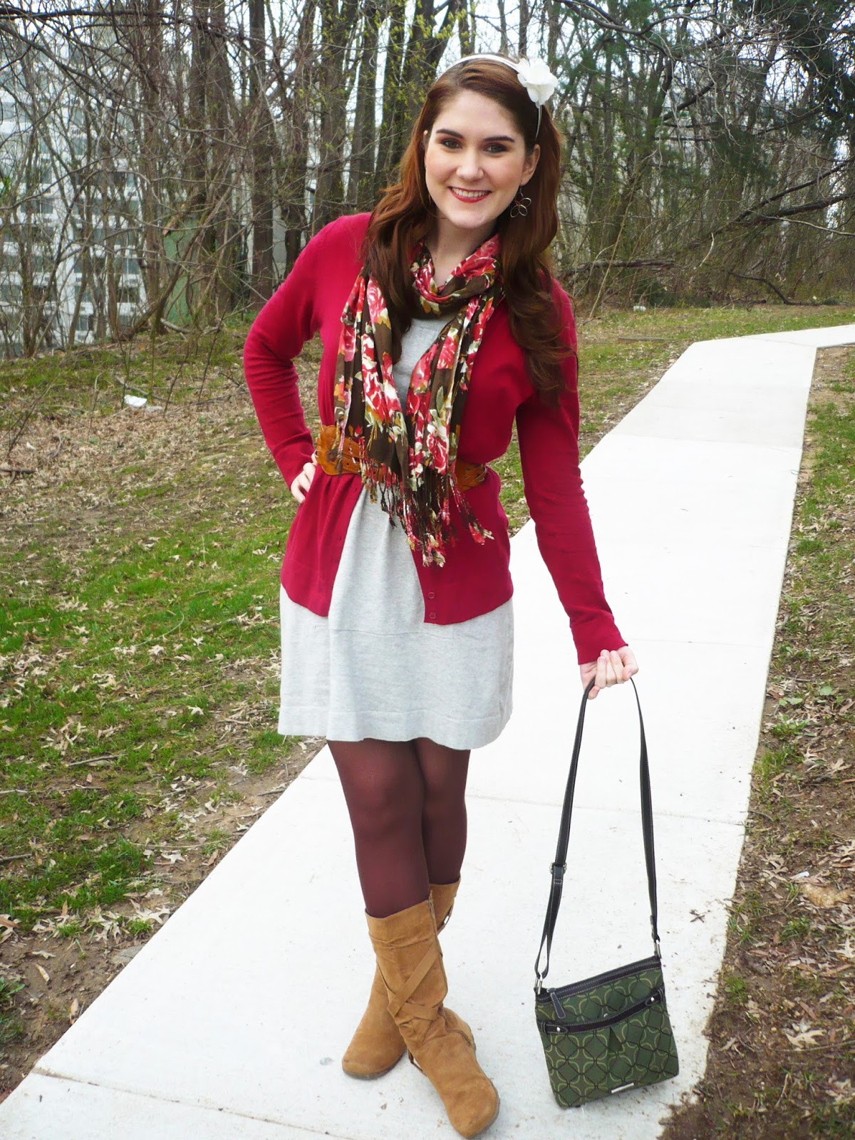 Red Cardigan Outfit