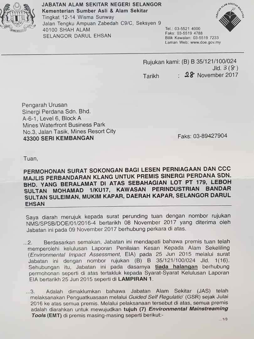 Senarai Semakan Kelulusan Surat Sokongan Lap