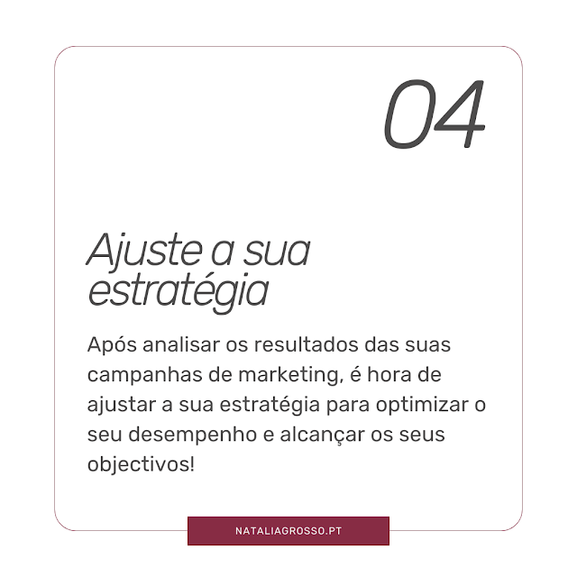 Após analisar os resultados das suas campanhas de marketing, é hora de ajustar a sua estratégia para optimizar o seu desempenho e alcançar os seus objectivos.