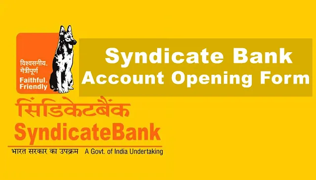 Syndicate Bank Account Opening Form - PDF