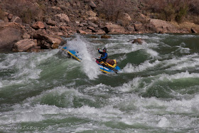 Jed Policky making his way through Hermit, colorado river Grand Canyon, Chris Baer