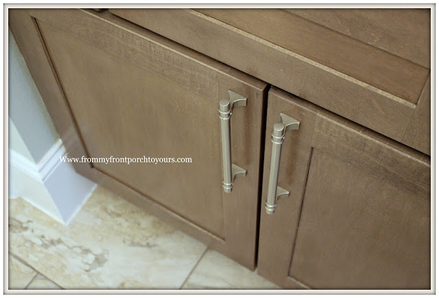 Master Bathroom Makeover-Reveal-Cabinet Door Pulls-Nickle-Cabinet Hardware-From My Front Porch To Yours