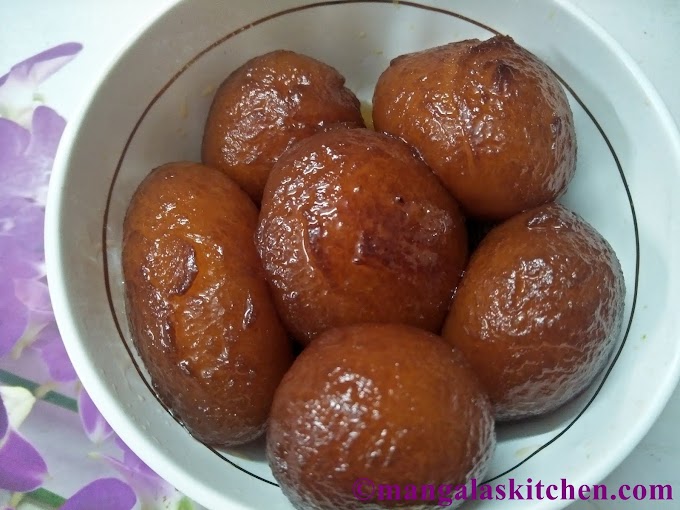 Traditional Arcot Sweet Makkan Peda - Gulab Jamun stuffed with dry fruits and nuts - Diwali Festival Sweet Recipe