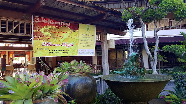 fountain by the entrance at Sabin Resort Hotel in Ormoc City