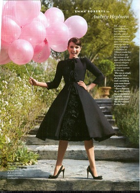emma roberts as audrey hepburn