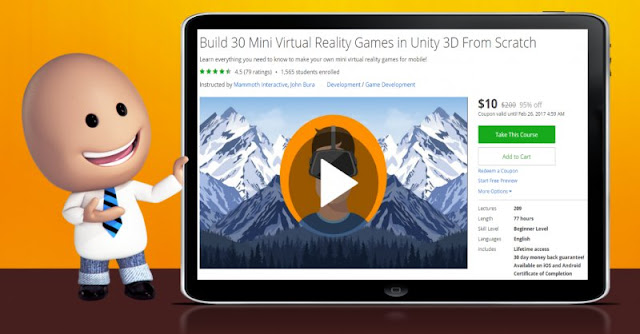 [95% Off] Build 30 Mini Virtual Reality Games in Unity 3D From Scratch|Worth 200$
