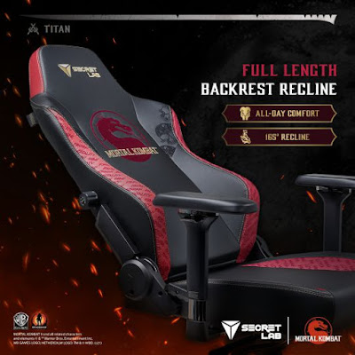 Secretlab Mortal Kombat Edition gaming chair - backrest recline