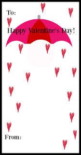 Umbrella Printable Valentines @michellepaigeblogs.com